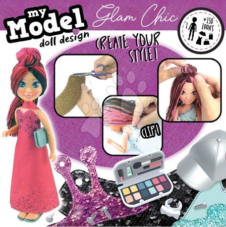 Kézimunka és alkotás - Kreatív alkotás Design Your Doll Glam Chic Educa - 3