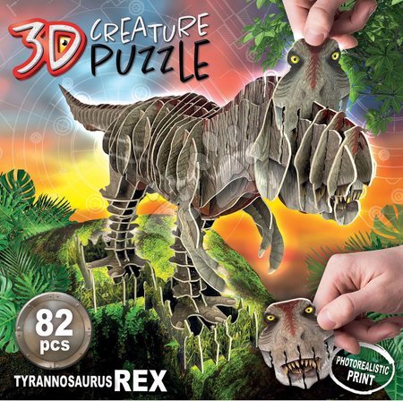 Puzzle 3D - Puzzle dinoszaurusz Tyrannosaurus Rex 3D Creature Educa  - 2