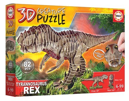 Puzzle 3D - Puzzle Dinosaurier Tyrannosaurus Rex 3D Creature Educa  - 3