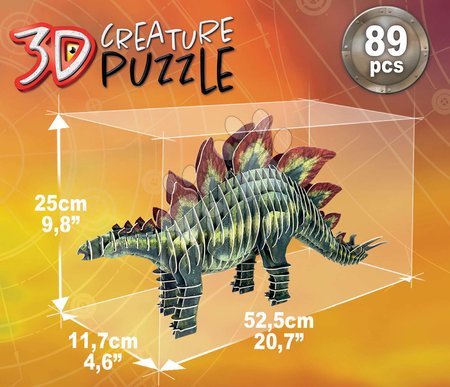 Puzzle 3D - Puzzle Dinosaurier Stegosaurus 3D Creature Educa  - 2