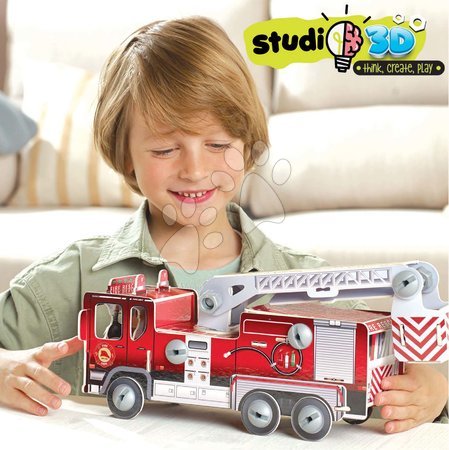 Puzzle 3D - Puzzle közlekedési eszközök Firemen's Truck 3D Studio Educa  - 4