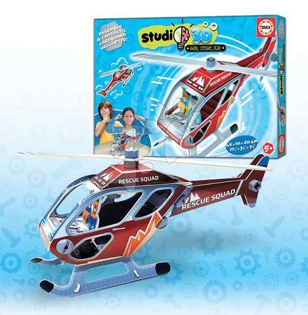 Puzzle 3D - Puzzle mezzi di trasporto Helicopter 3D Studio Educa  - 6