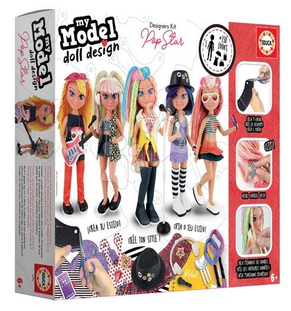 Ruční práce a tvoření - Kreativní tvoření Design Your Doll Pop Star Educa - 4