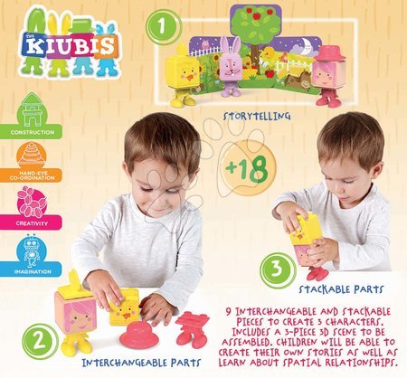 Puzzle 3D - Puzzle Kiubis 3D Blocks & Stories The Little Farmer and the Apples Educa - 2