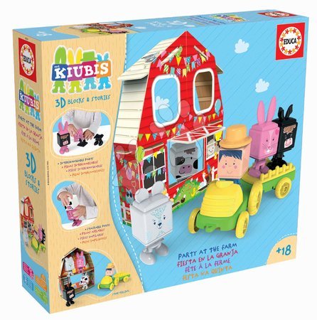 Puzzle 3D - Slagalica Kiubis 3D Blocks & Stories Party at the Farm Educa - 3