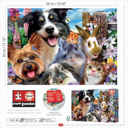 Puzzle 500 pezzi - Puzzle Yard Buddies Selfie Educa - 4