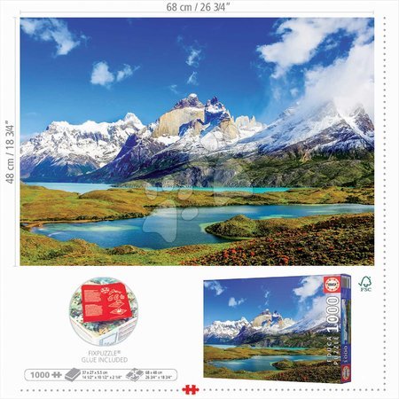 Puzzle 1000 pezzi - Puzzle Torres del Paine Patagonia Educa - 4