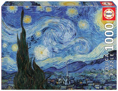 Dlhé zimné večery - Puzzle The Starry Night Vincent Van Gogh Educa