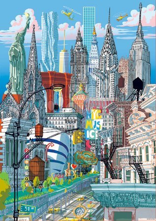 Puzzle 1000 elementów - Puzzle New York Carlo Stanga Educa - 2