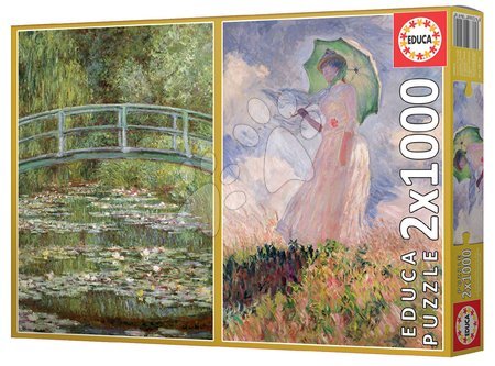 Puzzle 1000 pezzi - Puzzle Claude Monet - The Water-Lily Pond - Woman with Parasol Turned to the Left Educa - 2