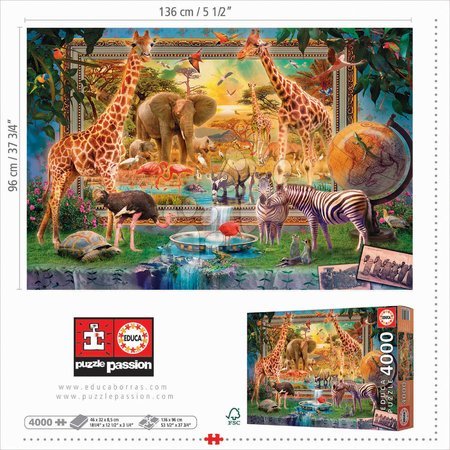 Puzzle 4000 - 8000 elementów - Puzzle Savana coming to life Educa - 4