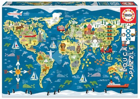 Puzzle Educa od výrobcu Educa - Puzzle World Map Sean Sims Educa