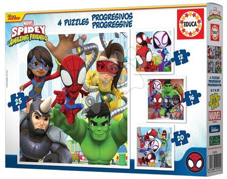 Puzzle progressivo per bambini - Puzzle Spidey & his Amazing Friends Progressive Educa - 2