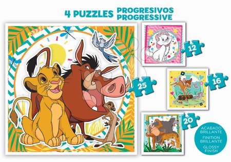 Puzzle infantiles progresivos - Puzzle Disney Animales en la caja de Progressive Educa - 2