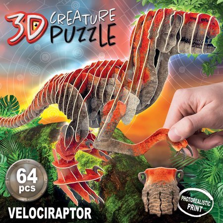 Puzzle 3D - Puzzle dinozaura Velociraptor 3D Creature Educa - 2