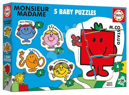 Puzzle za najmanje - Puzzle za najmlađe Baby Puzzles Monsieur Madame Educa - 2