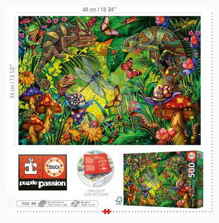 500 piece jigsaw puzzles - Puzzle Colourful Forest Educa - 3