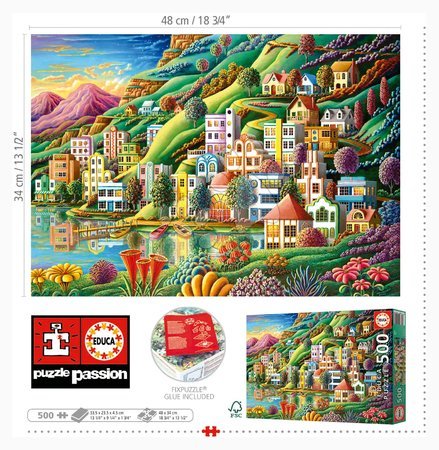 Puzzle 500 pezzi - Puzzle Hidden Harbor Educa - 3