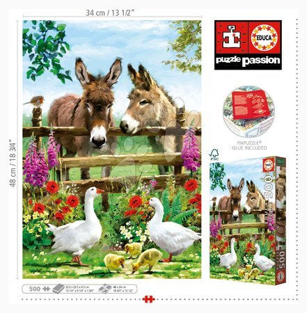 500 piece jigsaw puzzles - Puzzle Donkeys Educa - 3