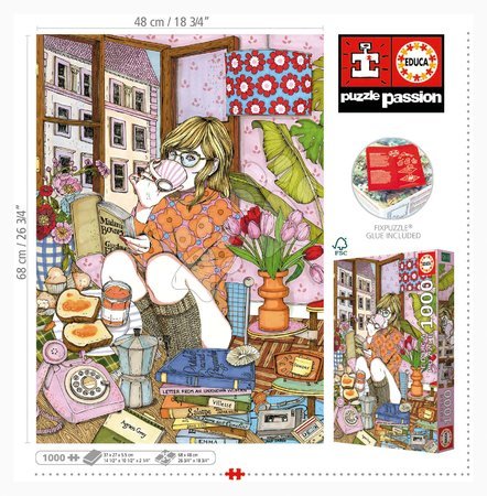 Puzzle 1000 pezzi - Puzzle Time for Myself Ana Jarén Educa - 3