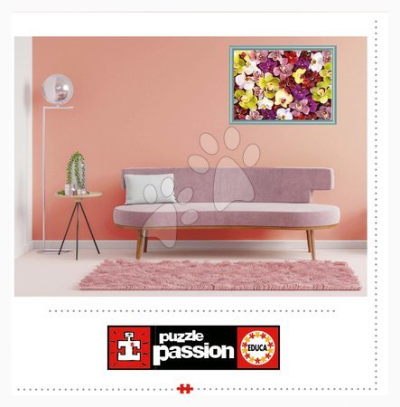 1000 piece jigsaw puzzles - Puzzle Orchid Collage Educa - 4