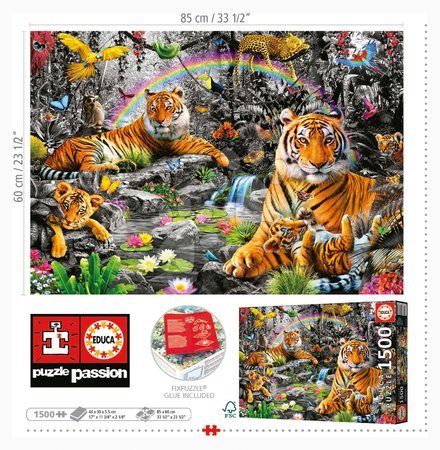 Puzzle 1500 teilig - Puzzle Brilliant Jungle Educa - 3