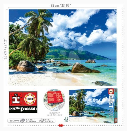 Puzzle 1500 teilig - Puzzle Seychelles Educa - 3