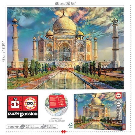 Puzzles 1000 pièces - Puzzle Taj Mahal Educa - 4