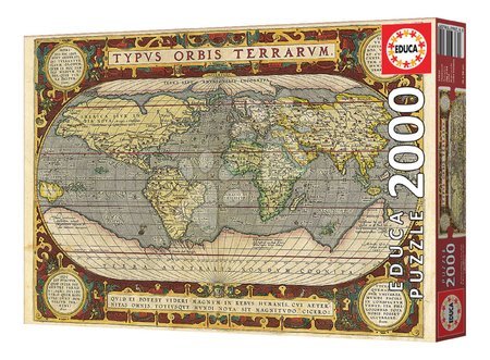 2000 darabos puzzle - Puzzle Map of the World Educa - 3