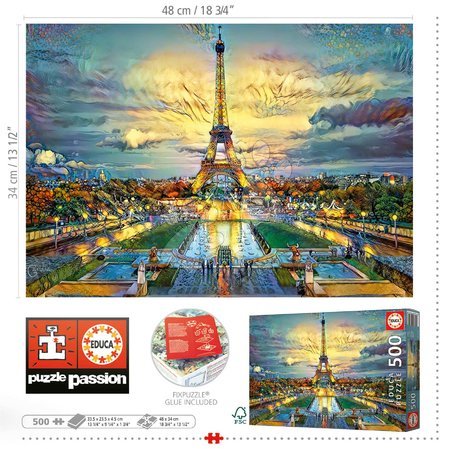 500 piece jigsaw puzzles - Puzzle Eiffel Tower Educa - 3