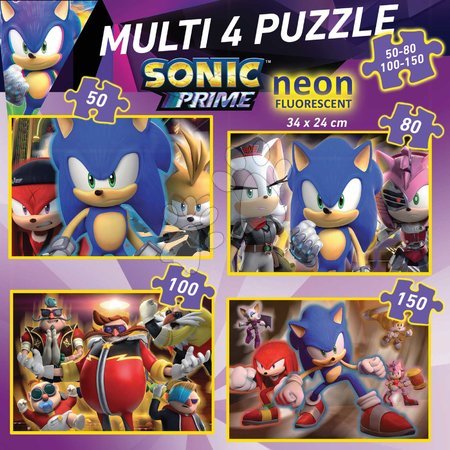 Progresivní dětské puzzle - Puzzle Multi 4 Sonic Prime Educa - 2