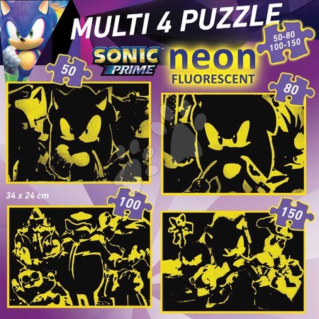 Progressive puzzles for kids - Puzzle Multi 4 Sonic Prime Educa - 3