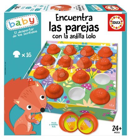 Hračky pre najmenších - Náučná hra pre najmenších Find the matches with Lolo the squirrel Educa