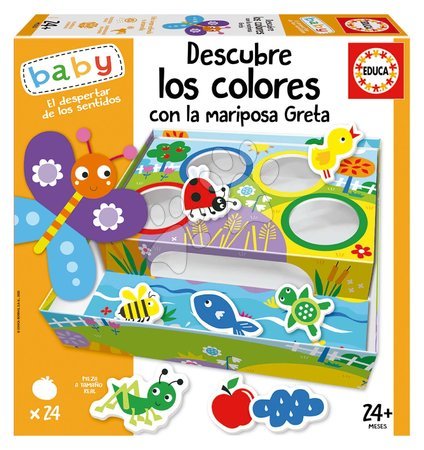 Hračky pre najmenších - Náučná hra pre najmenších Discover the colours with the Butterfly Greta Educa
