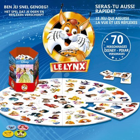 Cizojazyčné společenské hry - Společenská hra Rychlý jako Rys Le Lynx Disney Edition Educa - 1