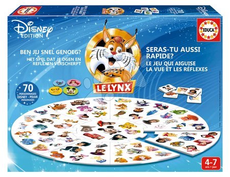 Cizojazyčné společenské hry - Společenská hra Rychlý jako Rys Le Lynx Disney Edition Educa - 2