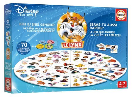 Cizojazyčné společenské hry - Společenská hra Rychlý jako Rys Le Lynx Disney Edition Educa - 3