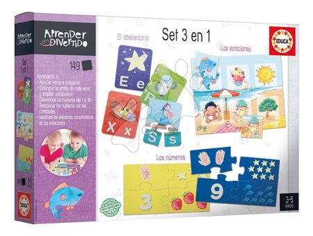 Gyerek társasjátékok - Oktatójáték 3in1 Multi Educa - 4