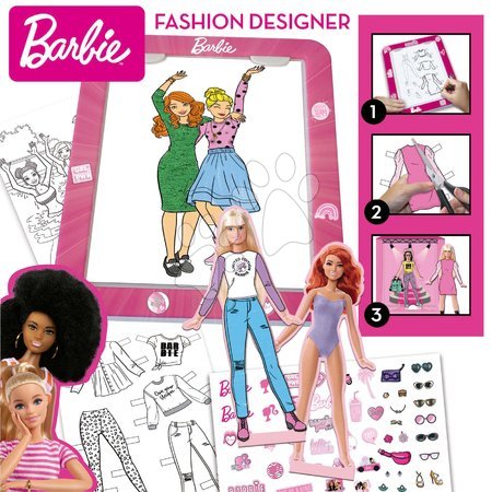 Arts & crafts sets - Creative creation with the Fashion Designer Barbie tablet Educa - 3