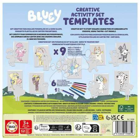 Drawing and painting sets - Kreatívne tvorenie Stencil Bluey Activity Set Educa - 2