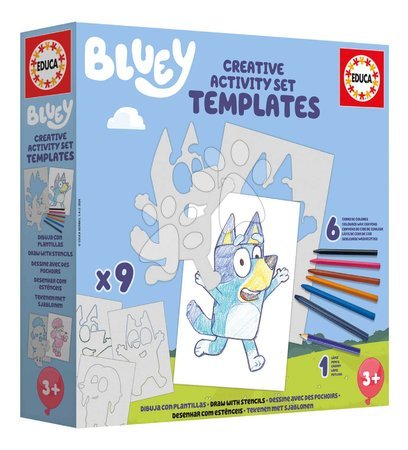 Drawing and painting sets - Kreatívne tvorenie Stencil Bluey Activity Set Educa - 3