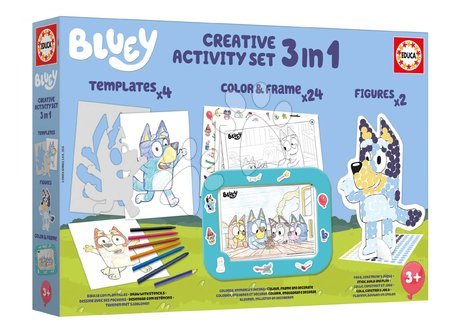 Drawing and painting sets - Kreatívne kreslenie s tabletom Colour & Frame Bluey Activity Set Educa  - 3