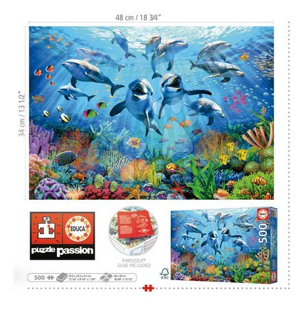 Puzzles 500 pièces - Puzzle Party Under The Sea Educa - 2