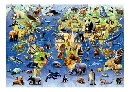 Puzzle 500 dílků - Puzzle One Hundred Endangered Species Educa - 1