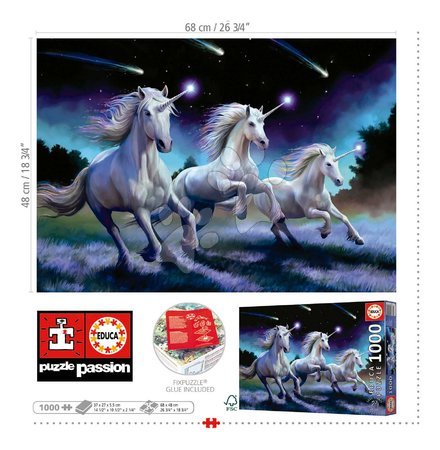 Puzzle 1000 dílků - Puzzle Shooting Stars Anne Stokes Educa - 2