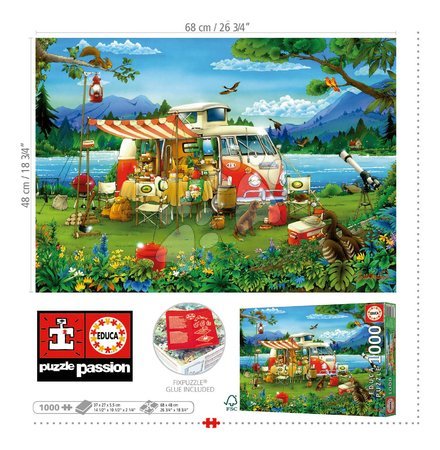 Puzzle 1000 teilig - Puzzle Camping Holiday Educa - 2