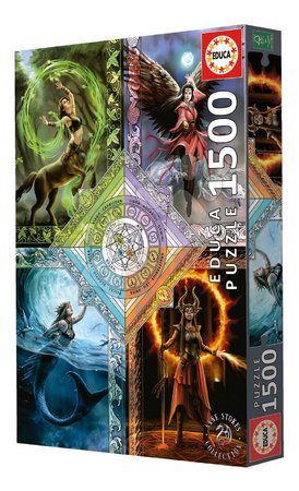 1500 darabos puzzle - Puzzle Elemental Magic Star Chart Anne Stokes Educa - 6