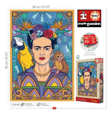 Puzzle 1500 piezas - Puzzle Frida Kahlo Educa - 2