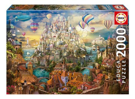 2000 piece jigsaw puzzles - Puzzle Dream Town Educa