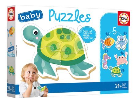 Baby puzzles - Baby puzzle Morské zvieratká Educa - 3